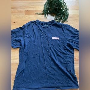 Vineyard Vines Navy Rectangle Logo Graphic T Shirt Sz XL